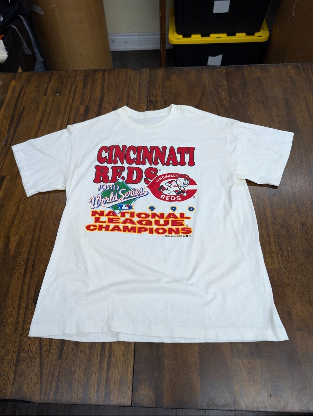 Cincinnati Reds 1990 World Series Champions T-Shirt Size L